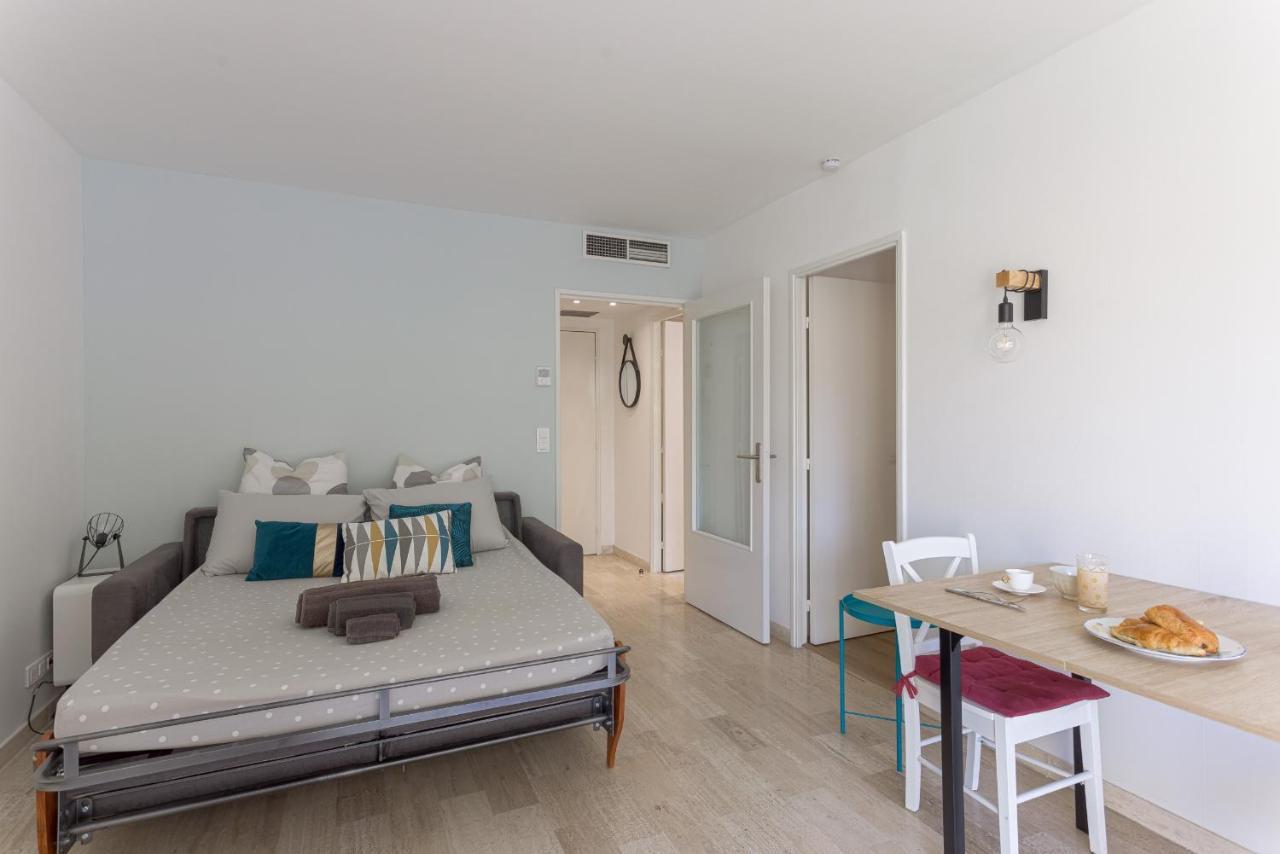 Cosy Studio - Centre Cannes - Terrasse - Clim - Wifi Kültér fotó